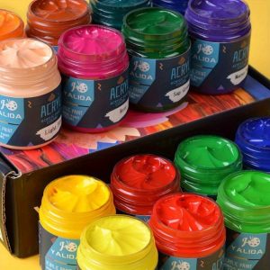 12/28/24 Color Acrylic Paint Set - Vibrant, Non-Toxic & Fadeless - Ideal for Adults & Artists - Rich Pigments for Canvas, Wood Crafts & More 50ML bottle